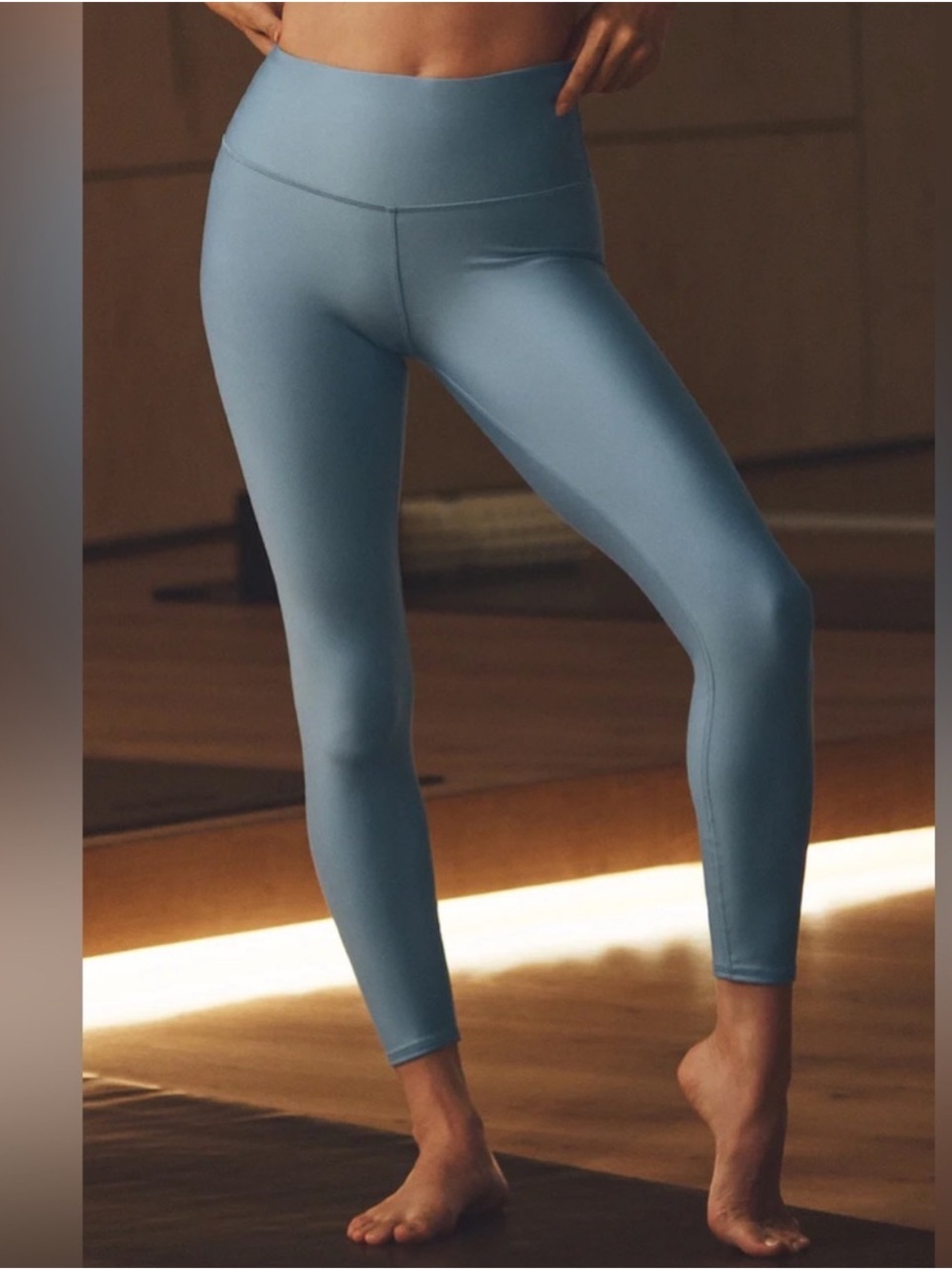 Alo Yoga 7/8 High Waist Airlift Legging - Celestial Blue Large NWT